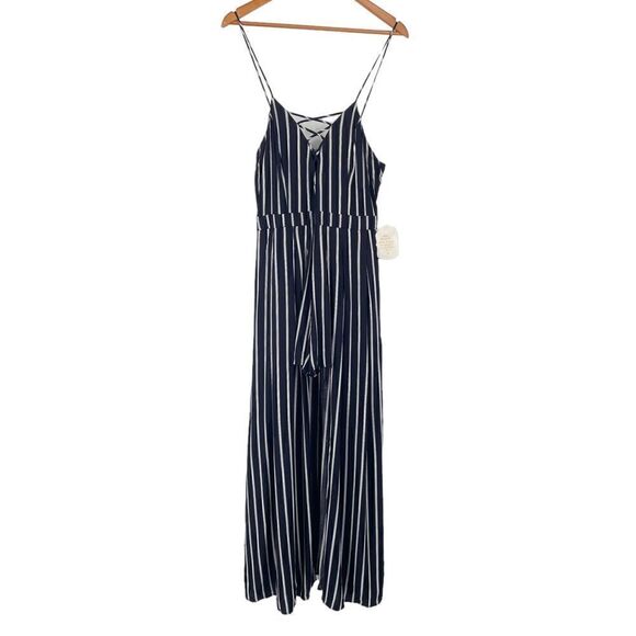 Altard State NWT Striped Short Jumpsuit Romper with Adjustable Straps Size Large - Picture 1 of 8